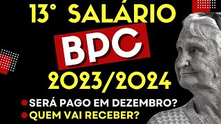 🔨LULA bate martelo sobre pagamento do 13° SALÁRIO para beneficiários do BPC SERÁ PAGO em DEZEMBRO [upl. by Anawed34]