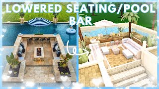 Bloxburg BACKYARD idea🌼  SUNKEN pool bar  seating build HACK [upl. by Rahsab729]