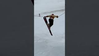 Backcountry Skier Tries the Terrain Park🥵 ski wintersport skate skis parkski [upl. by Yauqram]