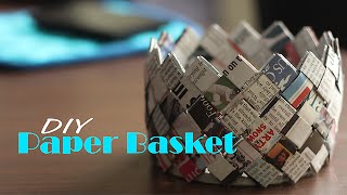 How to make Paper Basket  Do It Yourself [upl. by Fitting]