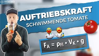 Schwimmende Tomate und die Auftriebskraft  Physik Grundlagen [upl. by Laamaj]