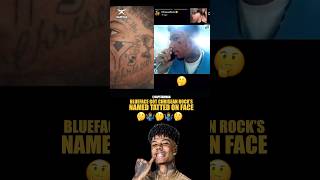 Blueface shows off his new face tattoo thoughts 😵🤷🏽‍♂️💯 blueface chriseanrock hiphop [upl. by Amerigo]