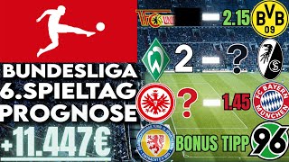 1 BUNDESLIGA PROGNOSE amp TIPPS 6Spieltag Bundesliga Tipps  Sportwetten Tipps Alle Spiele [upl. by Joni]