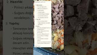 ÖZBEK PİLAVI TARİFİ 🥣 [upl. by Anoerb]