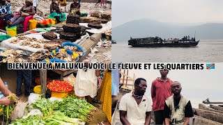 VOICI LA COMMUNE DE MALUKU LIBONGO LES QUARTIERS ET LES ACTIVITÉS DU FLEUVE 🇨🇩 [upl. by Cibis]