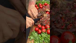 Cooking steak cow fillet🥩 dish in nature food steak outdoorvibes cooking [upl. by Winikka737]