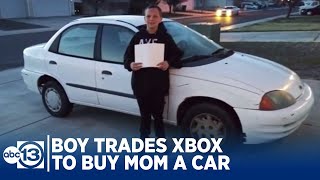 Boy trades Xbox to buy mom a car [upl. by Ayanat]