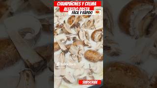 recetas pasta con champiñones pasta fácil y rápida comida viralvideo recetafacilyrapida [upl. by Capello]