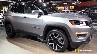 2018 Jeep Compass Limited  Exterior and Interior Walkaround  2017 Detroit Auto Show [upl. by Sansone]