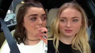 Sophie Turner and Maisie Williams Carpool Karaoke FULL [upl. by Armbruster]