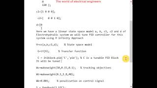 Fixed structure PID  Tunning PID Controller using H infinity approach [upl. by Ivy]