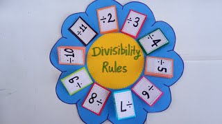 Divisibility rules Math project Math TLM Math project on divisibility rules Math working model [upl. by Adao321]