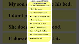 Simple present tenseNegative sentences english [upl. by Airdnek169]