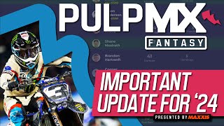 Important Update For 2024 Season  PulpMX Fantasy [upl. by Bathsheb574]