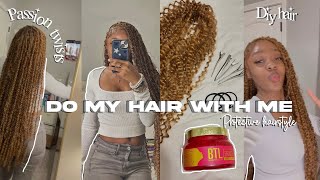 Do My Hair With Me  Passion twists with curls [upl. by Fidele]