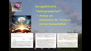 Kommunikation analysieren in einer Kurzgeschichte Lars Krüsand quotUntergrundarbeitquot [upl. by Nemra]