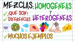 ⚗️MEZCLAS HOMOGÉNEAS Y HETEROGÉNEAS🚰 Fácil y Rápido  QUÍMICA [upl. by Halludba]