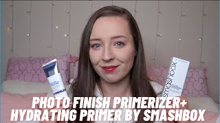 SMASHBOX PHOTO FINISH PRIMERIZER HYDRATING PRIMER  REVIEW amp 8 HOUR WEAR TEST [upl. by Ojaras]