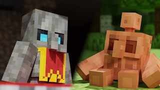 Tuff Golem Vs Copper Golem Minecraft Animation [upl. by Ahsemot]