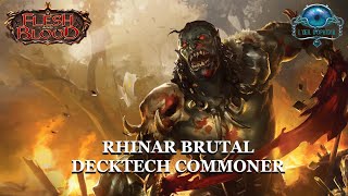 Flesh and Blood  Express Decktech  LE DECK RHINAR EN COLERE [upl. by Tnecnev]