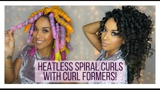 How To Heatless Curls w Curl Formers on Natural Hair [upl. by Neyrb]