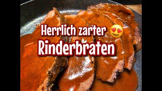 Zarter Rinderbraten aus dem Dutch Oven  wie von Oma  Westmünsterland BBQ [upl. by Erina]