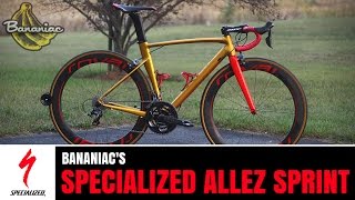 Bananiacs Specialized Allez Sprint Anodized GoldNordic Red  Specs amp Review [upl. by Hgielime235]