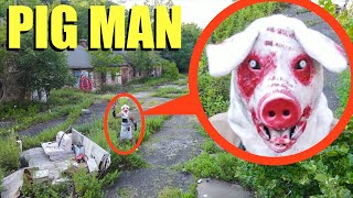 drone catches Pig Saw Demon at this Haunted Abandoned Ghost Town we found him [upl. by Griffie]