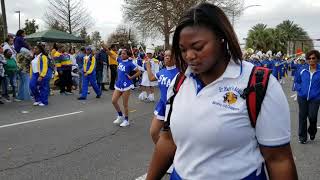 St Marys Academy band Marching In Krewe of Nefertiti 2020 [upl. by Jabez980]