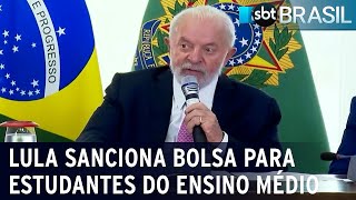 Lula sanciona bolsa para alunos de baixa renda durante ensino médio  SBT Brasil 160124 [upl. by Yendyc]