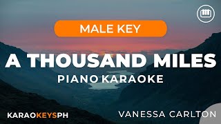 A Thousand Miles  Vanessa Carlton Male Key  Piano Karaoke [upl. by Freya]