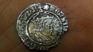 METAL DETECTING ON HOLY ISLAND  SILVER HAMMERED COIN [upl. by Corel]