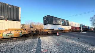 I158 Thru Voorheesville Ohio to Philadelphia W 320 Axles New NS Crossing Light In Position [upl. by Ecnatsnok]