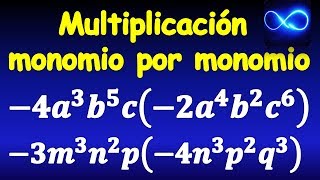 83 Multiplicación monomio por monomio EXPLICACIÓN COMPLETA [upl. by Shellans]