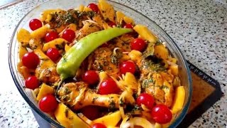 19ème recette PILON DE POULET AUX POMMES DE TERRES ET QUELQUE LÉGUMES avec une marinade mmmh 😋 [upl. by Oicapot]