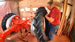 Mounting Rear Tractor Tires Quickly amp Easily  Farmall Super C Restoration Episode 13 [upl. by Marice]