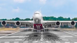 POWERFUL HEAVY TAKEOFFS and LANDINGS  London Gatwick Airport Plane Spotting LGWEGKK [upl. by Adai]