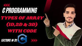 Types of Array  2D and 3D Array  C Programming lecture 31 [upl. by Nassir]