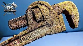 Antique Pipe Wrench Restoration and Repair [upl. by Myrlene653]