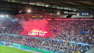 RC Strasbourg  FC Metz  BLUECO OUT Pyro tribune Ouest UB90VGKCB 20232024 L1 [upl. by Aikyn]