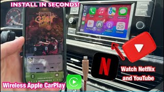 How to Install Wireless Apple CarPlay Netflix and YouTube in Seconds AI Box Lite One Car Stereo [upl. by Oleg]