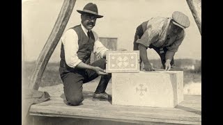 il y a 100 ans  vidéo de la pose de la 1ère pierre de SFX le 21 avril 1924 [upl. by Tenay]