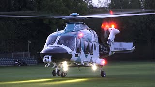 Kent Surrey amp Sussex Air Ambulance GKSST landing amp taking off in Guildford  responses [upl. by Coulombe]