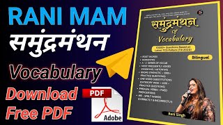 Samudra manthan Vocab pdf by Rani Mam Rani Mam samudra manthan Vocab pdf download [upl. by Artap]