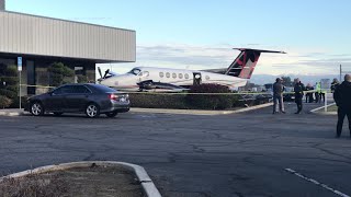 Plane crashes into building at Fresno Yosemite Intl Airport [upl. by Anyr535]