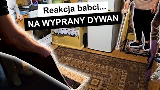 REAKCJA BABCI na pranie dywanu powiedziała że jest JAK NOWY [upl. by Attalie]