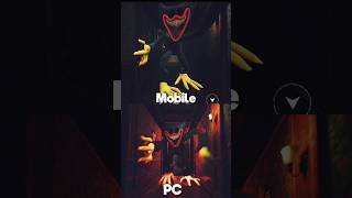 Nightmare Huggy Wuggy Jumpscare Mobile VS PC shorts poppyplaytimechapter3mobile huggywuggy fyp [upl. by Japeth]