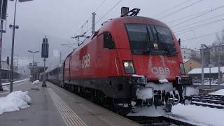 Bunter Zugverkehr im Schnee Bahnhof Mürzzuschlag am 2022018 Teil 1 [upl. by Ringe]