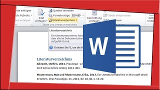 LITERATURVERZEICHNIS ERSTELLEN Word Projektarbeit Facharbeit Bachelorarbeit [upl. by Farl]