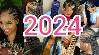 💝🌸 Cute Ghana weaving hairstyles for elegant ladies  Braids Hairstyles for black women  Braids [upl. by Nalym]